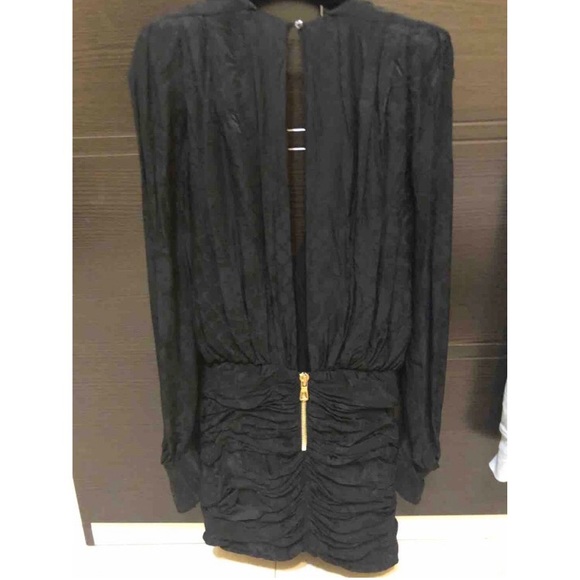 Authentic Balmain for HM Silk Black Dress - Picture 3 of 6
